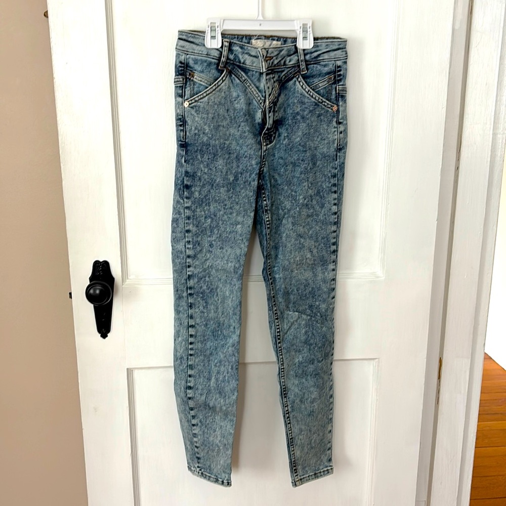 We The Free High Rise Acid Wash Skinny Jeans